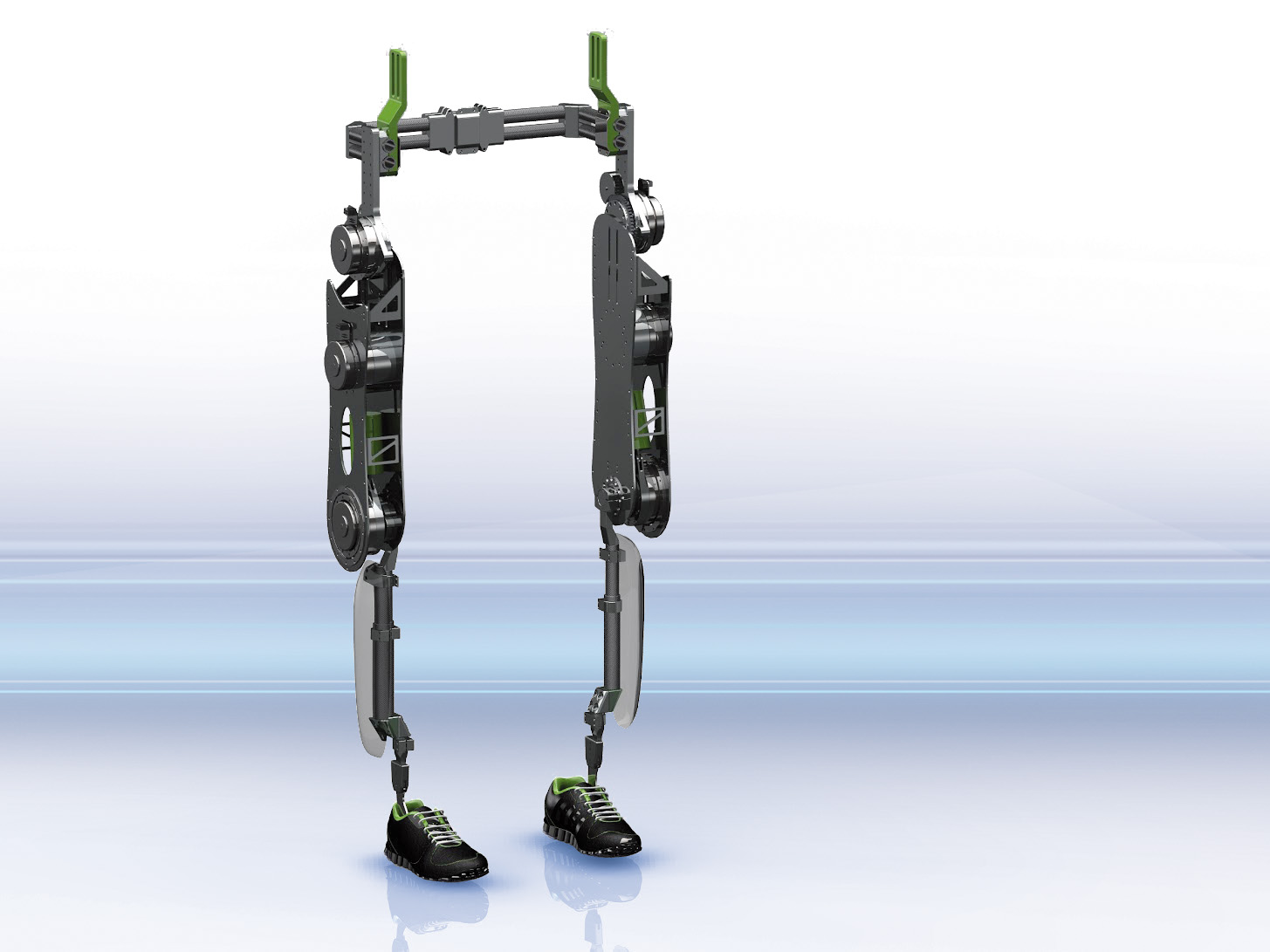 VariLeg unterscheidet sich von bestehenden Exoskeletten hauptsächlich durch eine mechanisch verstellbare Steifigkeit im Knie. (Bild: VariLeg)