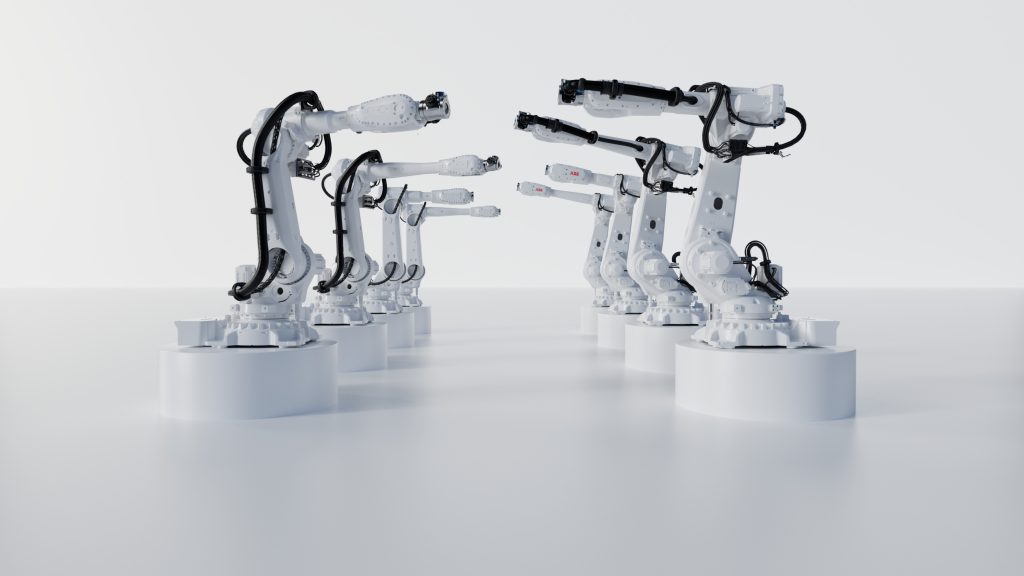Die Roboterfamilien IRB 5710 und IRB 5720 sind in insgesamt acht Varianten erhÃ¤ltlich, bieten Traglasten von 70 bis 18kg sowie Reichweiten von 2,3 bis 3m. (Bild: ABB)