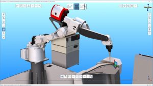 Mit K-Virtual von Kawasaki Robotics lassen sich SchweiÃroboteranwendungen offline programmieren und vorab per digitalem Zwilling simulieren. (Bild: Kawasaki Robotics GmbH)