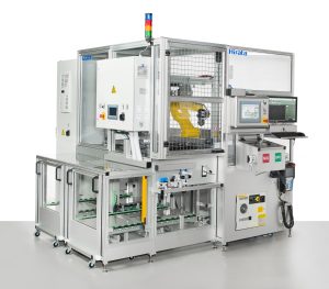 Die Automatisierungseinheit von Hirata fÃ¼r Drehmaschinen besteht aus sechs Hauptkomponenten. (Bild: Hirata Engineering Europe GmbH)