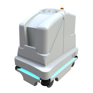 Der autonom fahrende Desinfektionsroboter DMD4000 besteht aus einem MiR100 und einem Topmodul von Autonomous Units. (Bild: Willich Elektrotechnik GmbH)